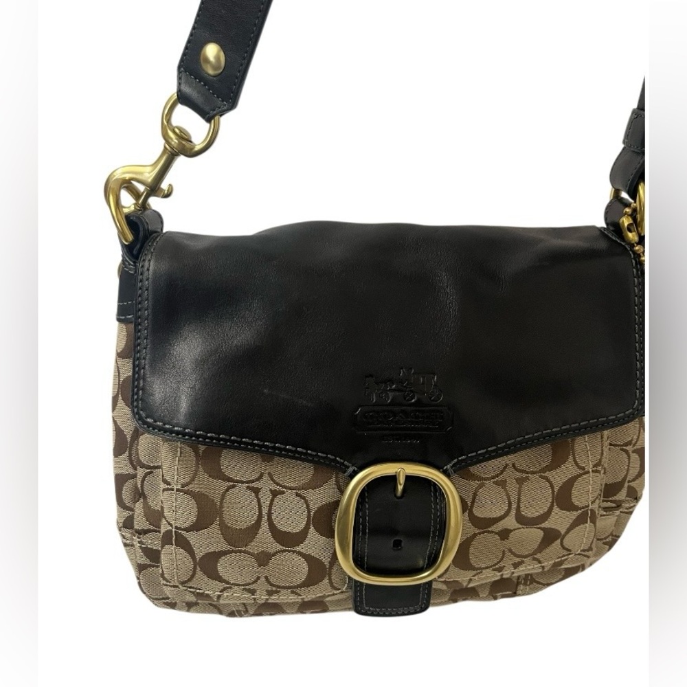 🖤 Y2K Authentic Coach Soho Signature Buckle Flap Shoulder Bag - Picture 2 of 16
